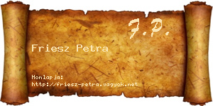 Friesz Petra névjegykártya